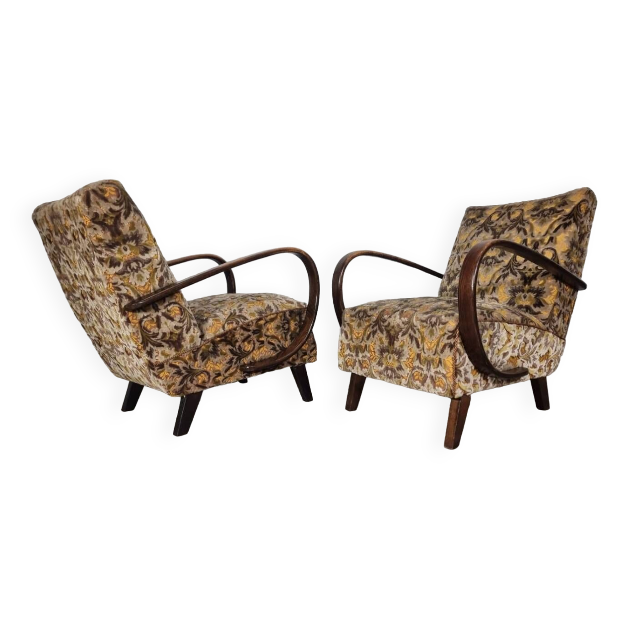 Art deco armchairs by Jindrich Halabala
