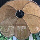 Vintage wicker hanging lamp