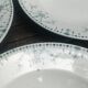 Three soup plates in opaque iron earth porcelain Moustier cluny KG model Victoria