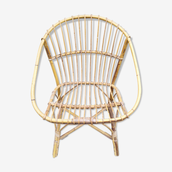 Rattan shell chair