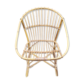 Fauteuil coquille en rotin