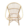 Fauteuil coquille en rotin