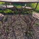 Wrought iron garden furniture