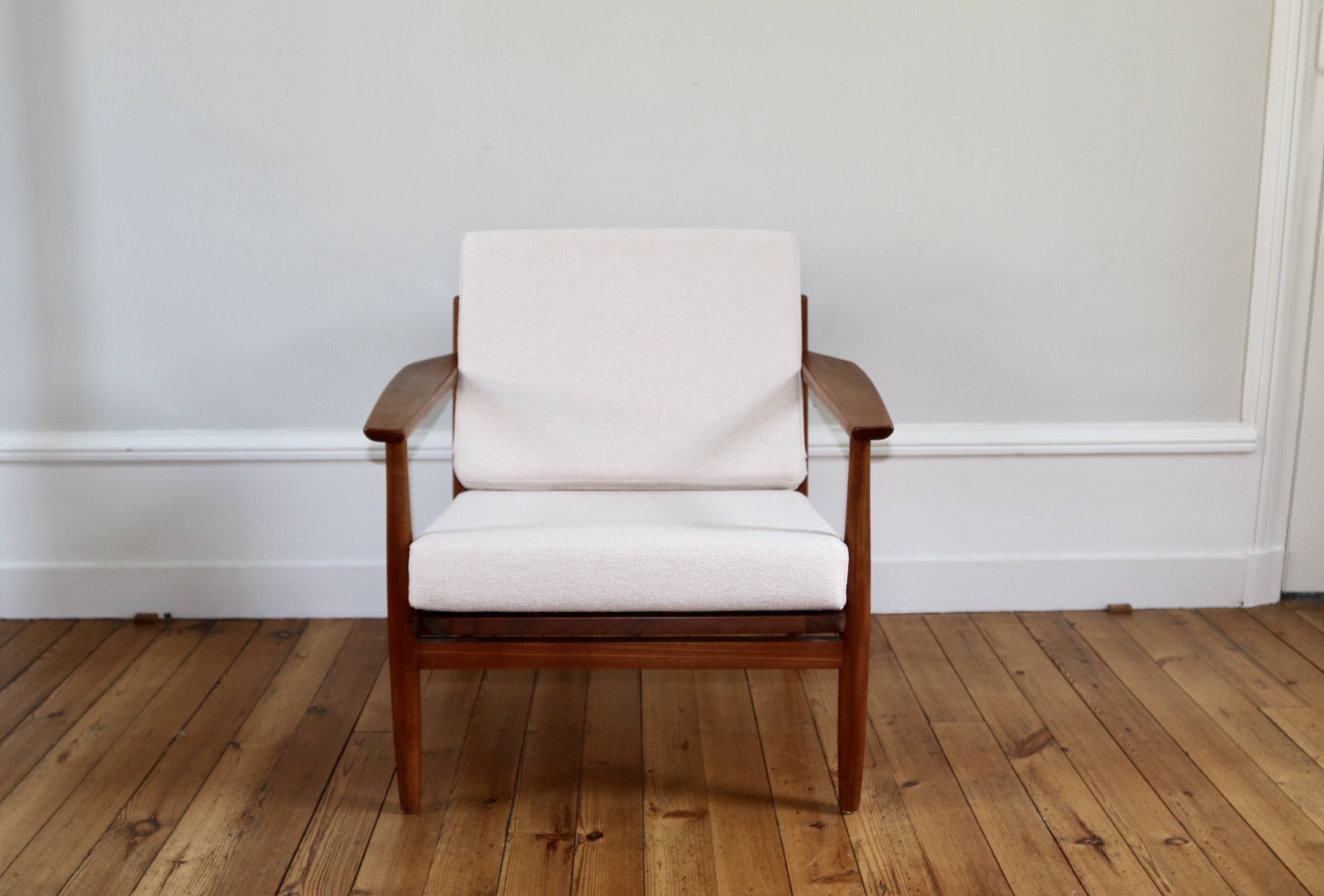 Vintage Scandinavian teak armchair, 1960