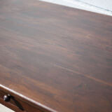 Farm table pear wood, old wood table, table 2 drawers, kitchen, countryside, chalet