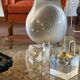 Space age clear lucite table lighter, Italy 1970s