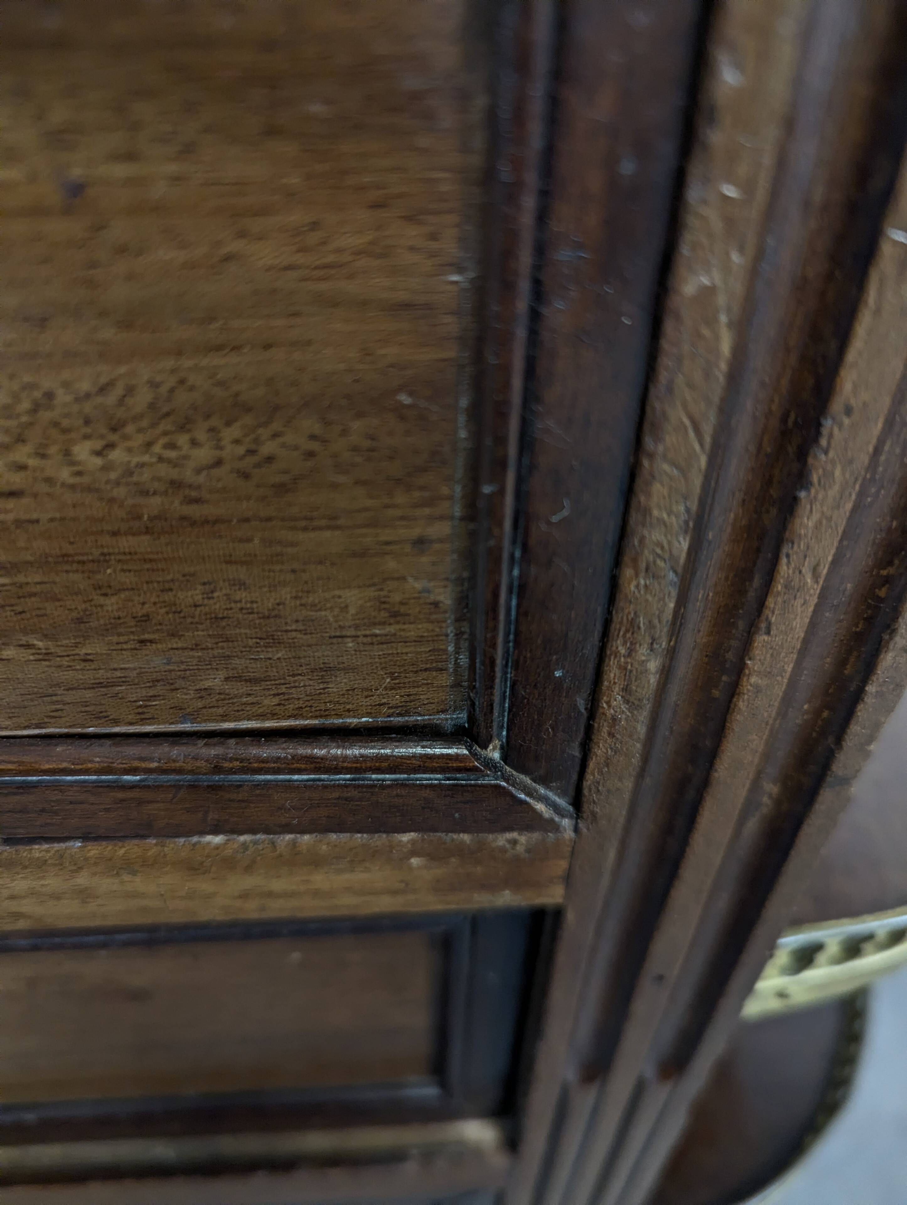 19th-century bar in Louis XVI style made of mahogany.
