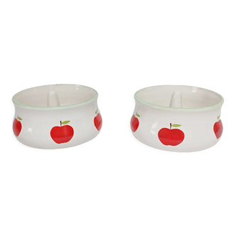 Set of 2 ceramic apple-cookers