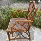 Rattan and bamboo dining room