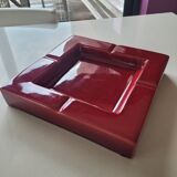 Large square burgundy ashtray