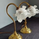 Pair of vintage gooseneck lamp