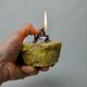 Yellow alabaster lighter by Romano Bianchi, Italy, 1970
