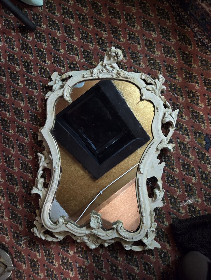 Antique 19th Century Dutch Trumeau Mirror – Rococo Style