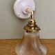 Vintage tulip wall lamp in holophane glass