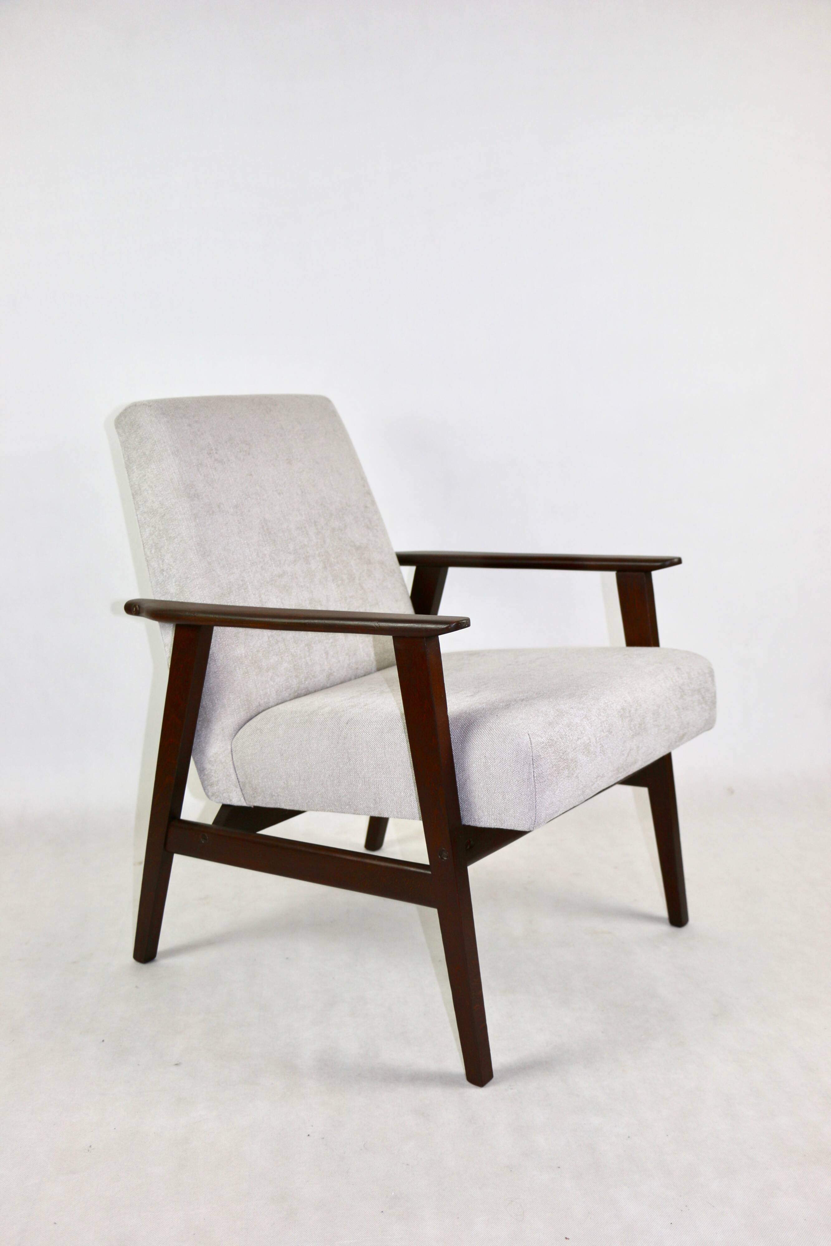 Fauteuil vintage Fox gris clair, années 1970