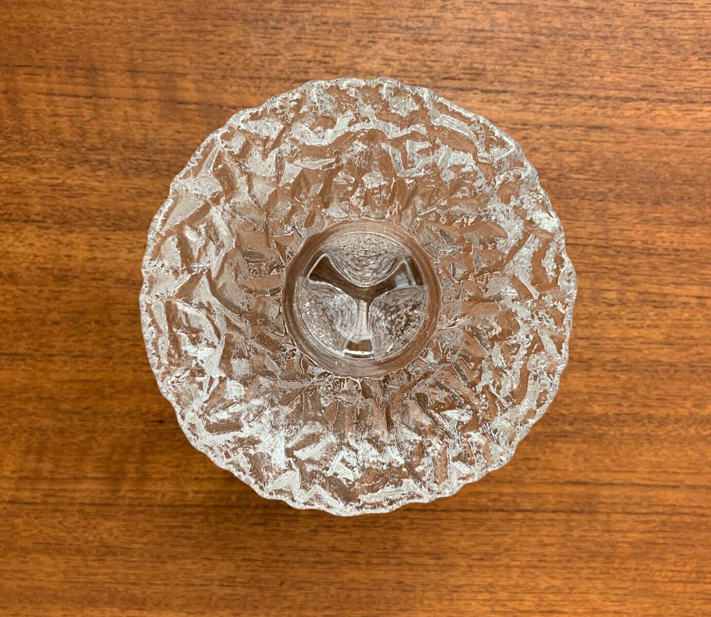 Olympics glass candle holder by Lars Hellsten for Orrefors, Sweden, 1984