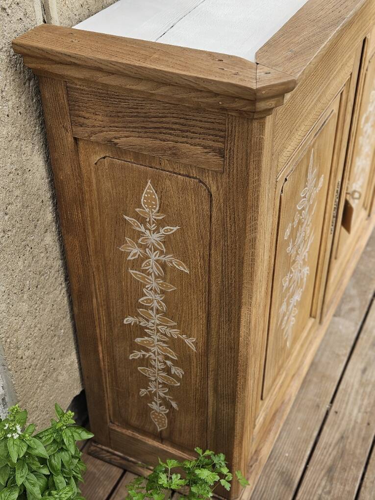 Solid oak sideboard top, hade made creation | elea