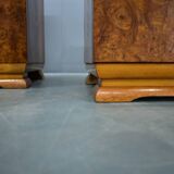 1939s pair of art deco bedside tables, Czechoslovakia