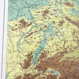 Old map Northern Europe Germany Poland Denmark 43x43cm from 1950