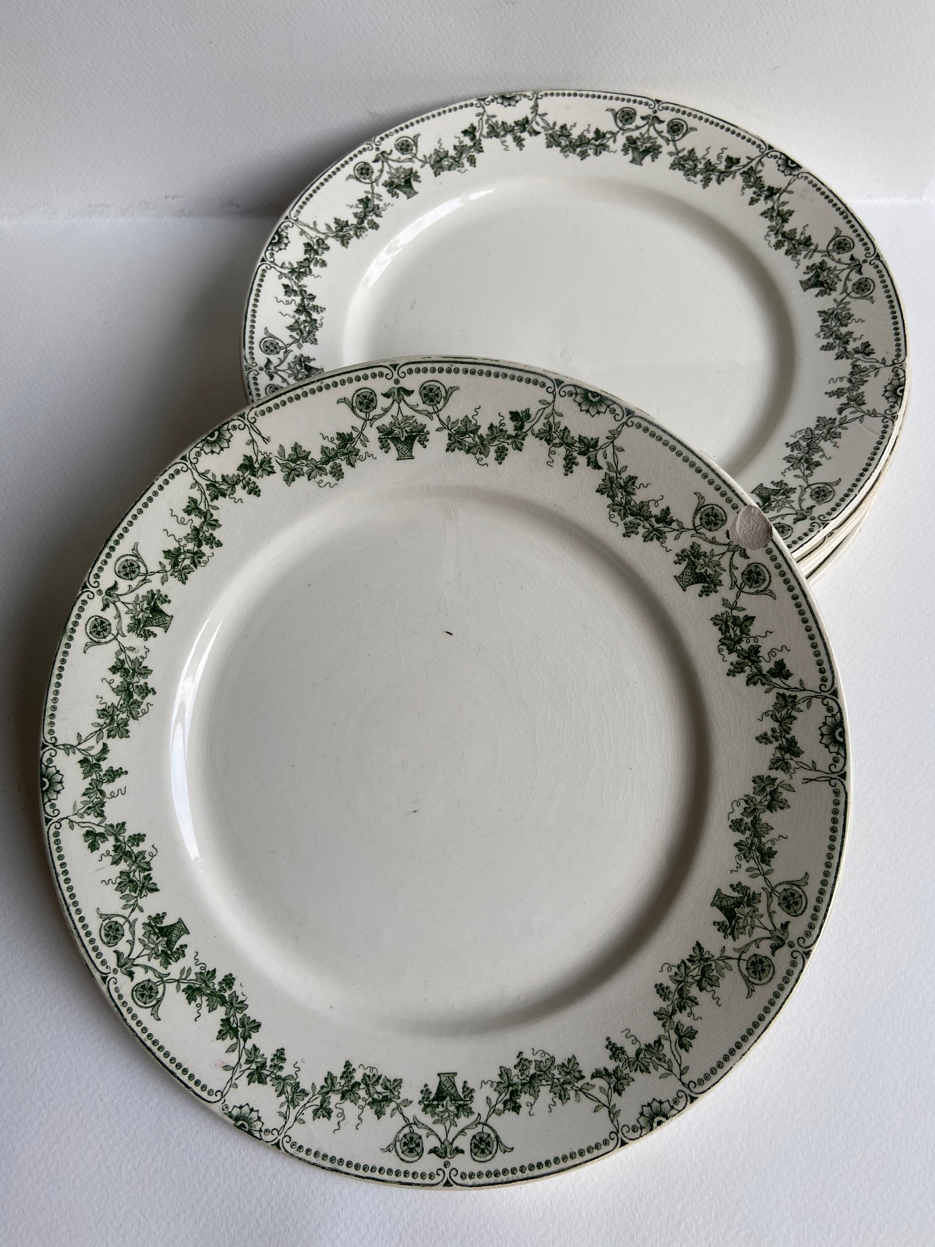 Set of 6 Badonviller plates