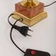 Mid-Century Hollywood Regency Orange Velvet Table Lamp, France, 1960s