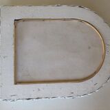 White rattan mirror