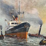 Alfred Jansen (1859-1935). "Seascape".