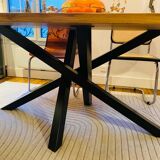 Magnificent oak table (solid/solid) 180x100 custom-made mikado legs