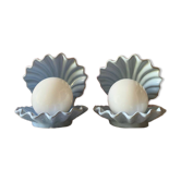 Rare paire de lampe coquillage vintage