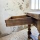Solid oak drapery farmhouse table 2m5 XL