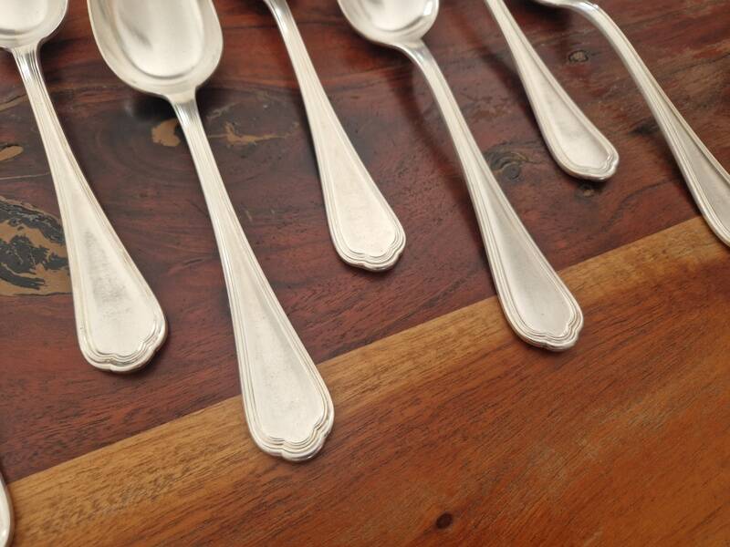 Christofle - Set of 12 table spoons model Spatours - Silver-plated metal