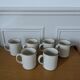 Six ceramic mugs