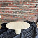 Marble and steel coffee table