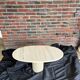 Marble and steel coffee table
