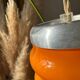 Vintage seventies orange opaline pendant light