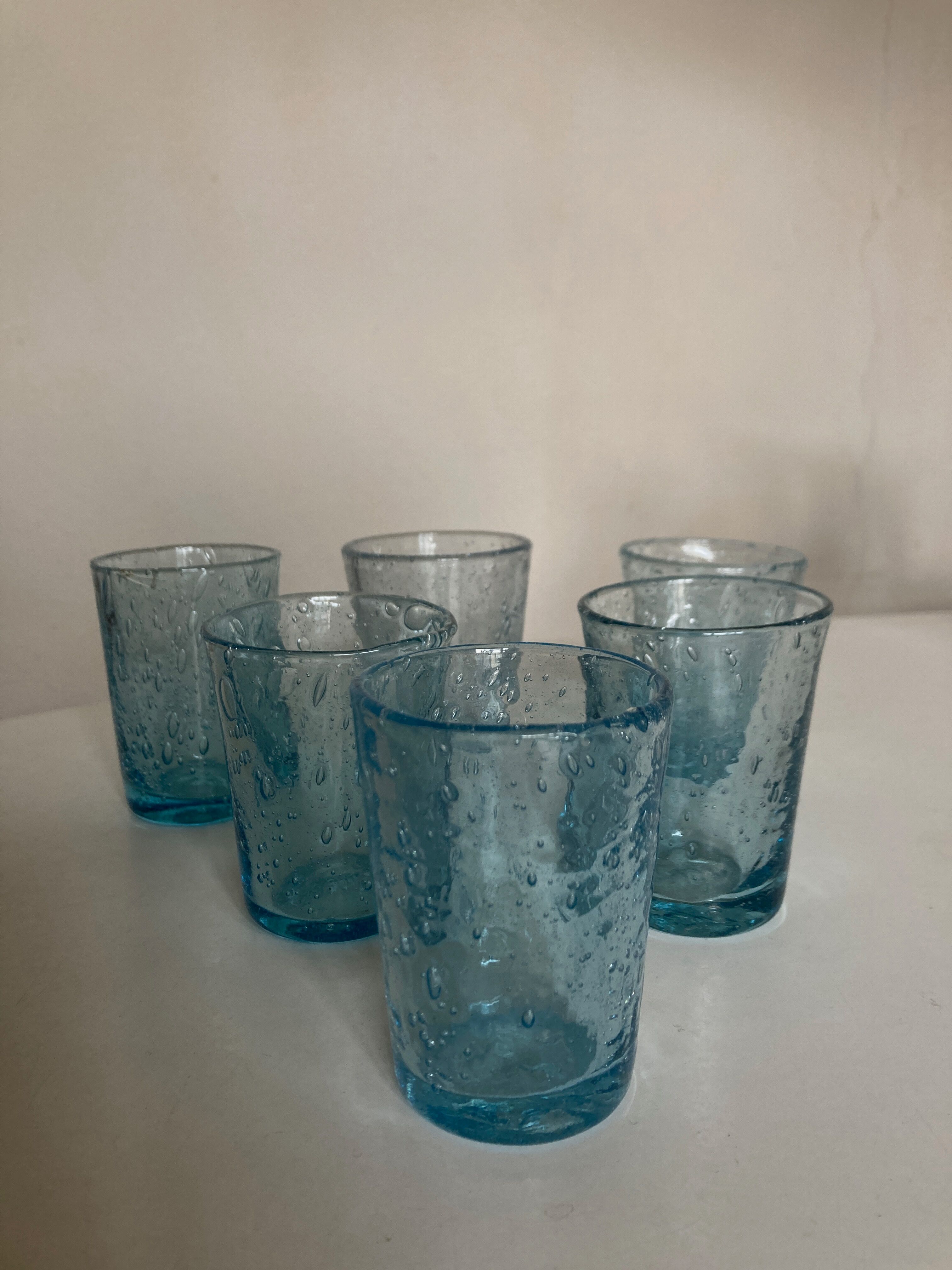 Set of 6 glasses cup of biot 1960