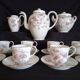 Art Nouveau coffee service for 8 people in Paris porcelain.