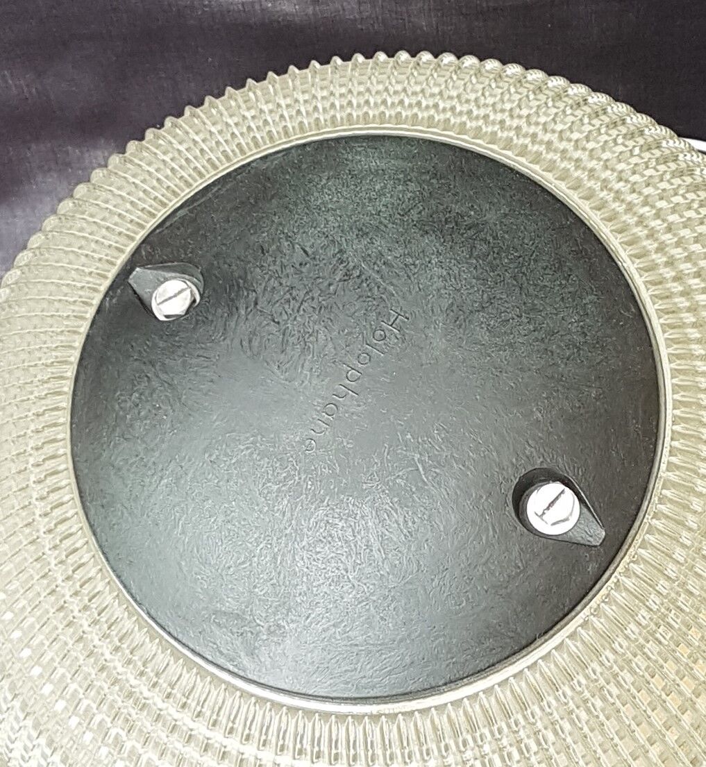 Holophane ball lamp on pedestal