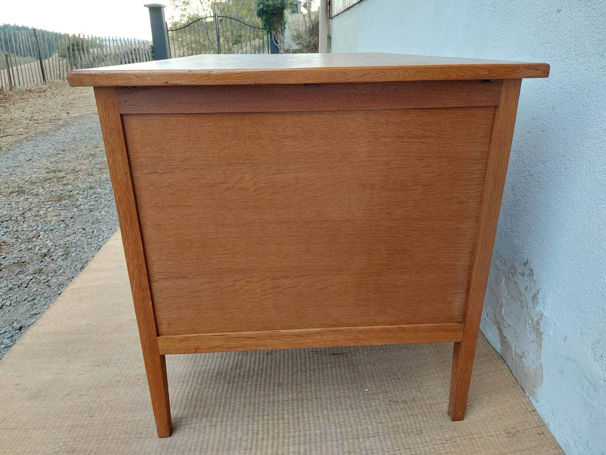 solid wood desk, 1970s