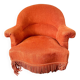 Fauteuil crapaud orange