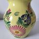 Quimper Henriot Vase – Rare mixed decoration (D.301 + monochrome) on a yellow background