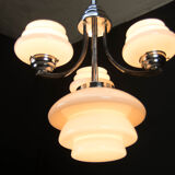 Pink art deco chandelier, 1930s