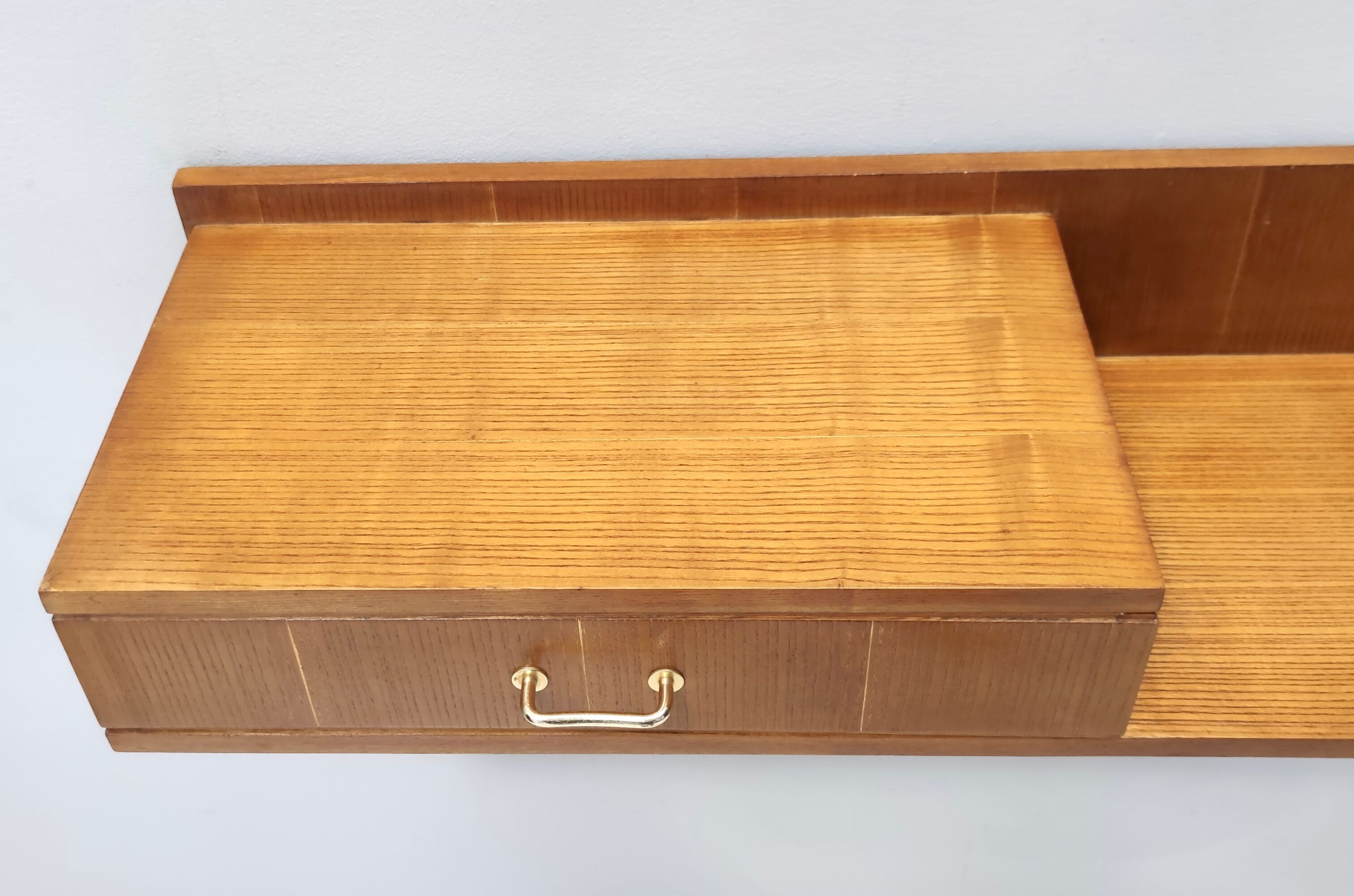 Beech and Durmast Wall-Mounted Console Table Italy