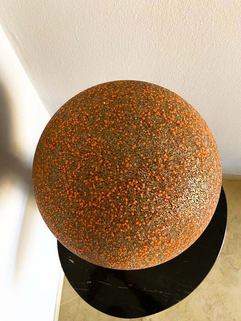 Lampe de table « Marte » avec base en marbre noir Marquina Jonh & Silvia Reid Années 1960