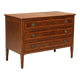 Antique neoclassical walnut commode from the 18th century.