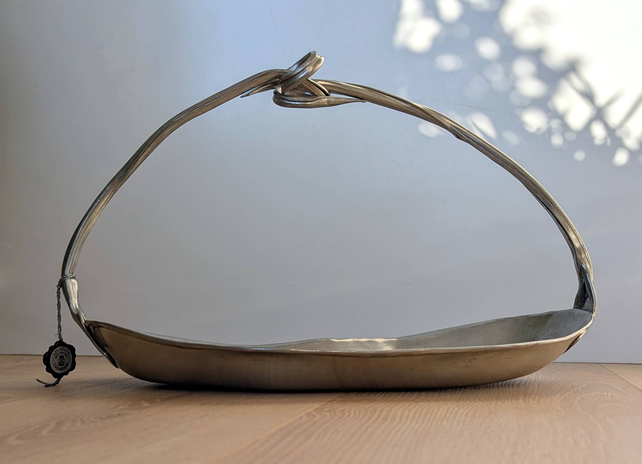 ​Basket  ​in Pewter ​Signed ​Jean Goardère - Arts and crafts