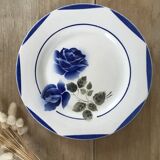 Blue & white mismatched flat plates