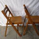 varnished wooden folding garden chairs