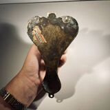 Door knocker / wall paperweight, bronze elephant sculpture