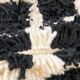 Handmade black square rug size 150 x 250 cm
